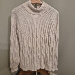 Crown And Ivy Cozy Cable Knit Sweater - Cream NWT